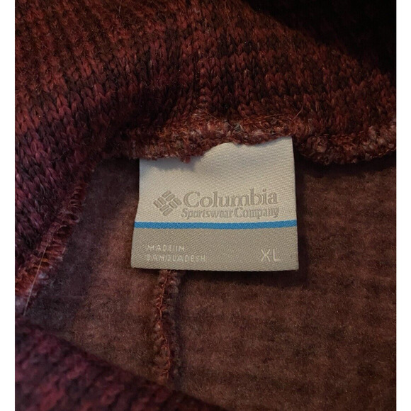 Columbia Pullover Fleece Sweatshirt Womens XL Red wBlack Checked Fleece Sweater - Picture 6 of 13